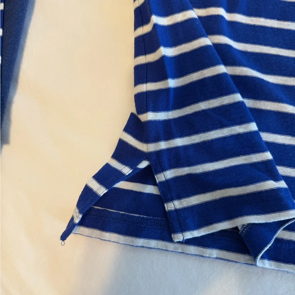 J. Crew Royal Blue & White Striped Top